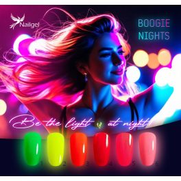   Boogie Nights 6 db-os gél lakk készlet ajándék margarétával