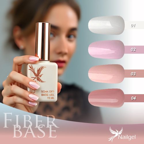 Fiber Base 4db-os Compact base alapozó gél lakk kollekció  ajándék margarétával