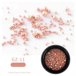   Rosegold szórógyöngy /kaviár vegyes méret - kis kiszerelés