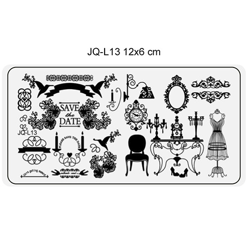 Körömnyomda lemez 6x12 cm méretű -JQ-L13
