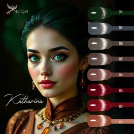   Katharína gél lakk kollekció 8 db géllakkal és ajándék margarétával