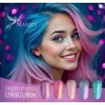 Liquid Polygel Unicorn 5 darabos  kollekció pumpás tégelyben, ajándék margarétával