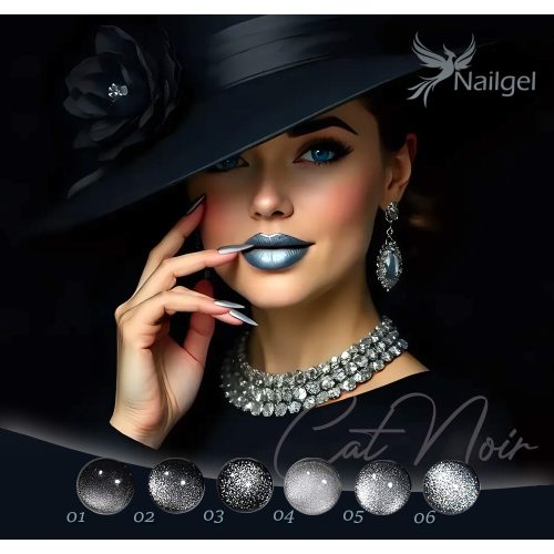 Cat Noir gél lakk kollekció 6 db géllakkal és ajándék margarétával 