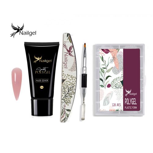 Nailgel Polygel készlet FRENCH BASE géllel és kiegészítőkkel