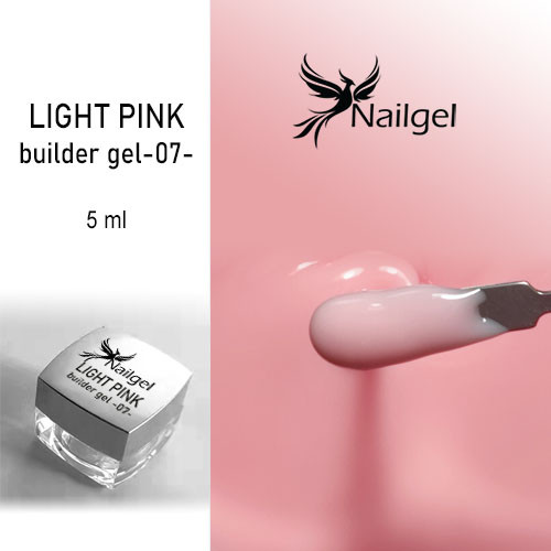 Építő zselé / builder gel light pink 20g