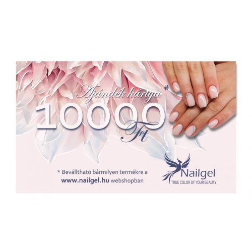 Nailgel ajándék kártya10000 Ft értékben