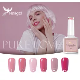  Pure Love 7 darabos gél lakk kollekció ajándék  8. géllakkal és margarétával