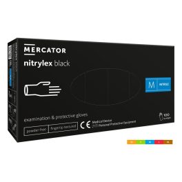   Nitrylex black (L) nitril púdermentes fekete vizsgálókesztyű L