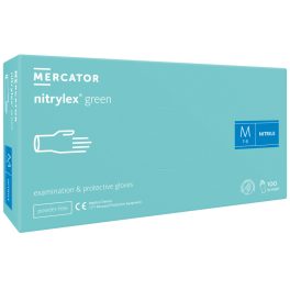   Nitrylex green  (S) nitril púdermentes mentazöld vizsgálókesztyű S