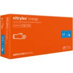 Nitrylex orange (M) nitril púdermentes vizsgálókesztyű M                    