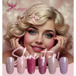   Shine It Up! gél lakk kollekció 6 db géllakkal és ajándék margarétával