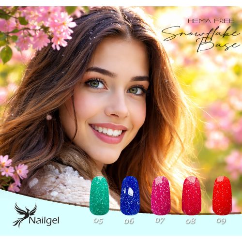 Snowflake base 5db-os Compact base alapozó gél lakk kollekció ajándék margarétával 
