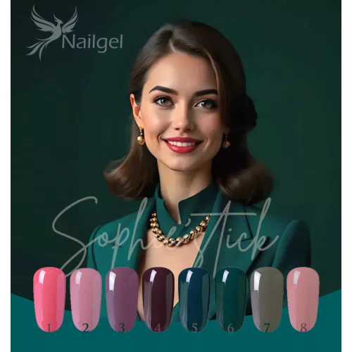 Sophie'stick gél lakk kollekció 8 db géllakkal és ajándék margarétával