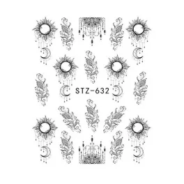 Fekete-fehér körömmatrica 22