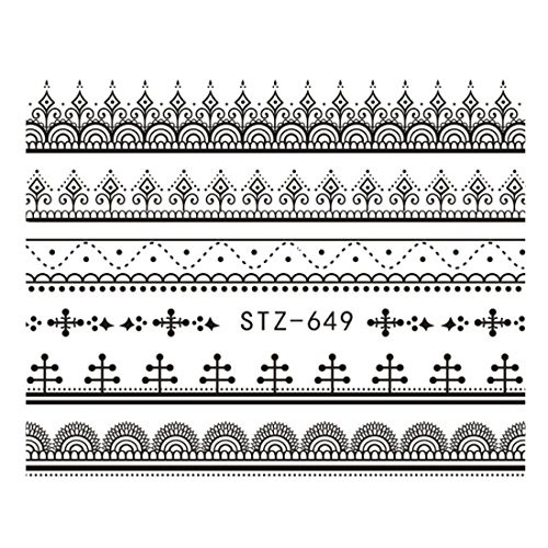 Fekete-fehér körömmatrica 34