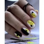 Polka Top Coat - Black&White dots - Fényzselé  8ml