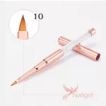 Prémium minőségű mini díszítő ecset, rosegold, kristályokkal díszített