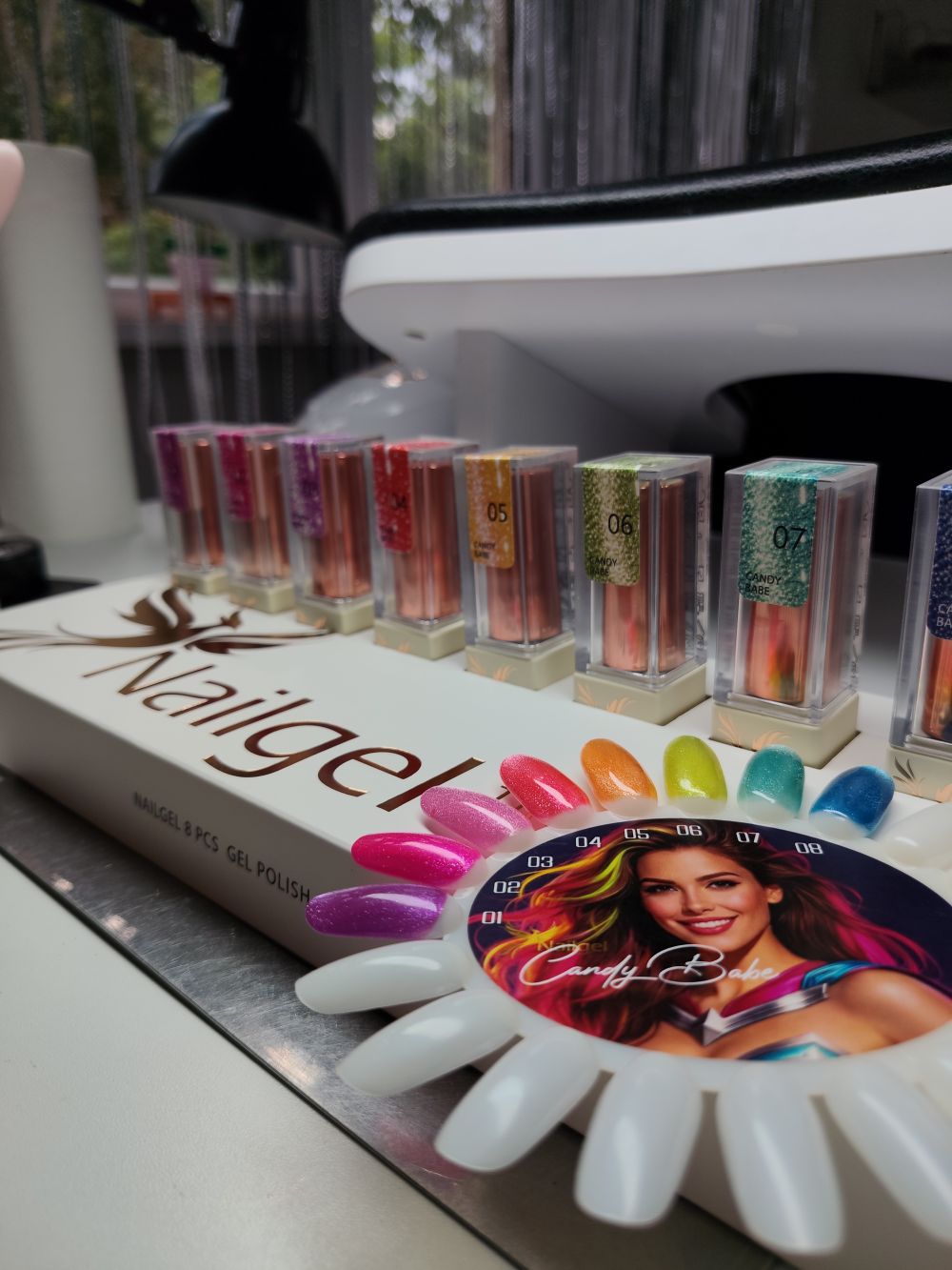   Candy Babe  gél lakk kollekció 8db géllakkal és ajándék margarétával
